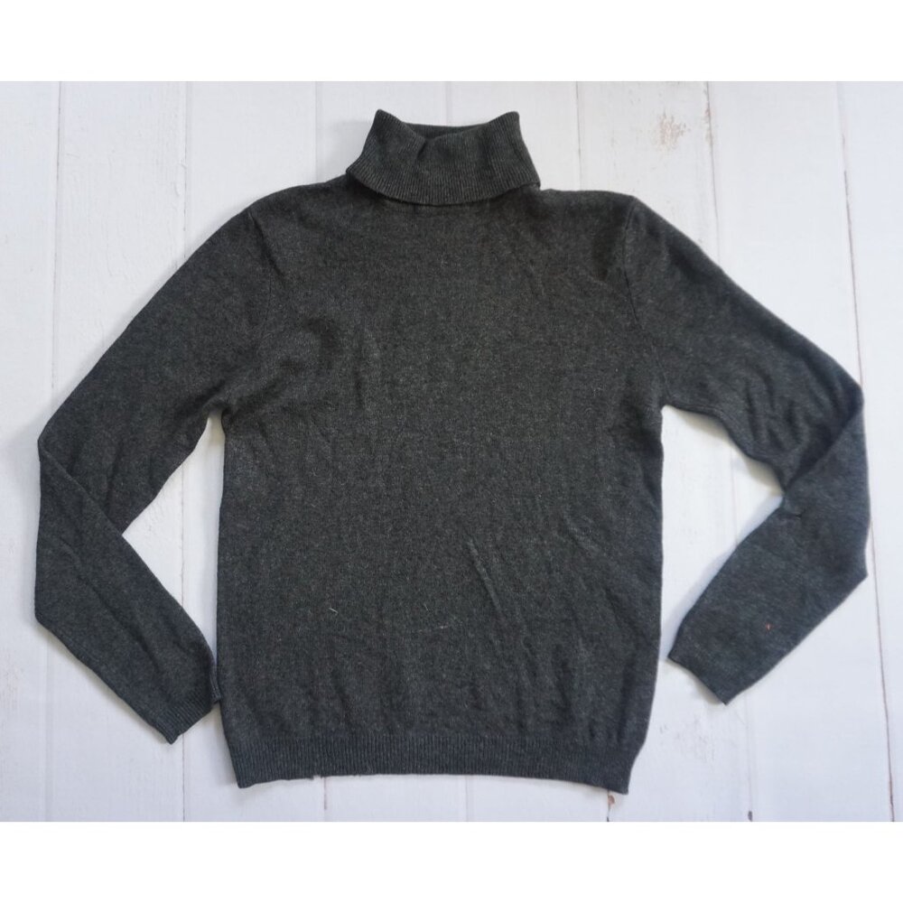 Biline Womens Charcoal Gray Cashmere Turtleneck Sweater S - Picture 1 of 6